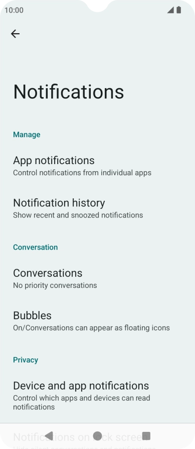 Press App notifications.