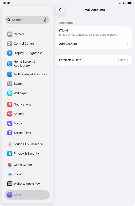Press Add Account. Press Add Account.