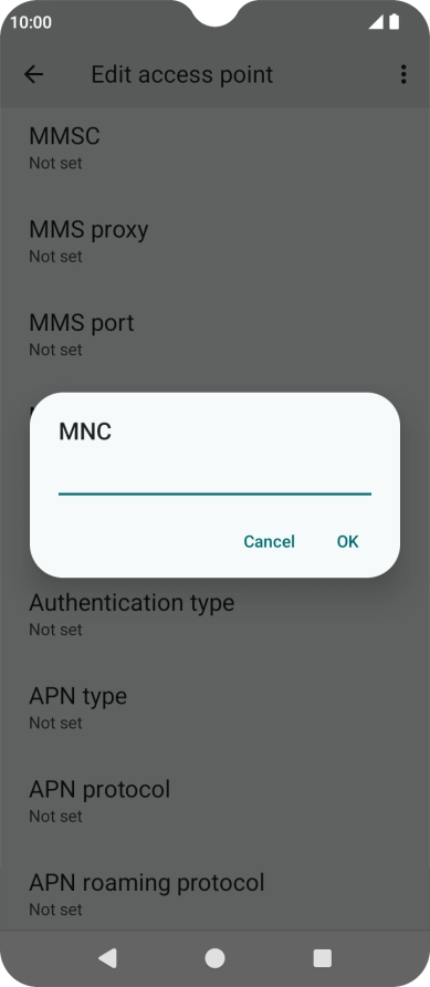 Key in 01 and press OK.