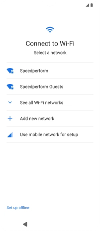 Press the required Wi-Fi network.