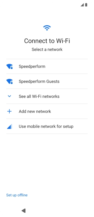 Press the required Wi-Fi network.