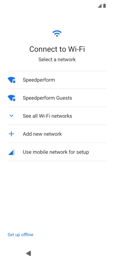Press the required Wi-Fi network.
