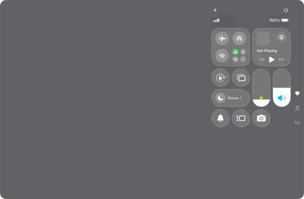 Press and hold the multitasking icon.