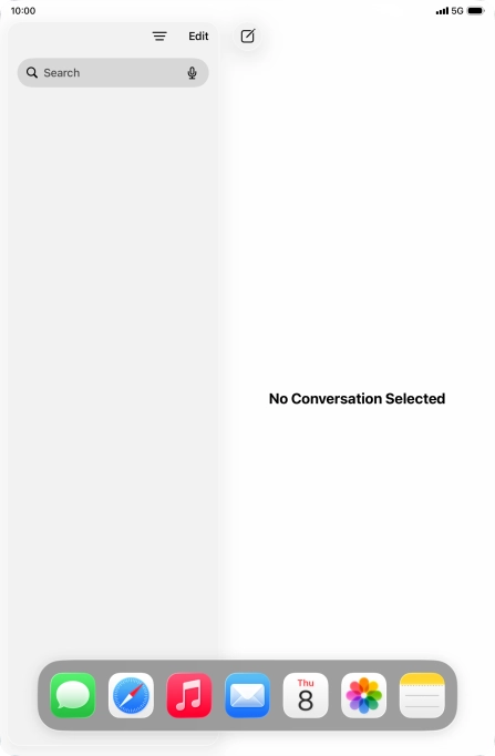 Slide your finger downwards on Dock to minimise it. Slide your finger downwards on Dock to minimise it.