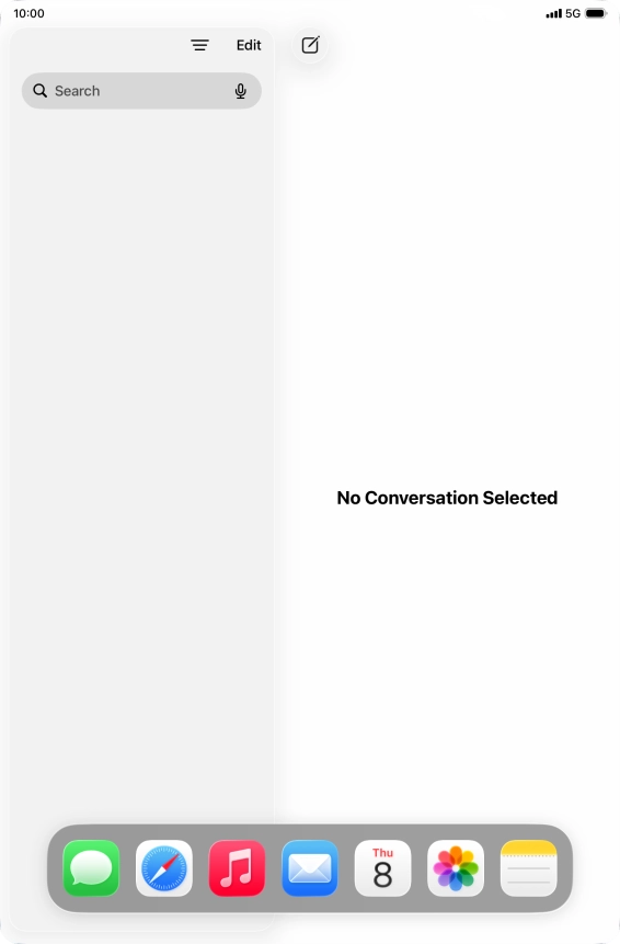 Slide your finger downwards on Dock to minimise it. Slide your finger downwards on Dock to minimise it.