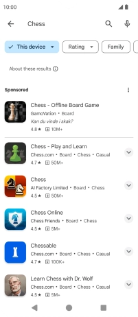 Press the required app.