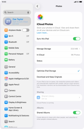 Press the indicator next to 