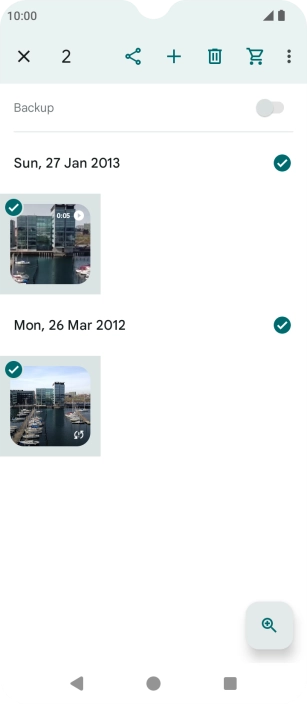 Press the share icon.