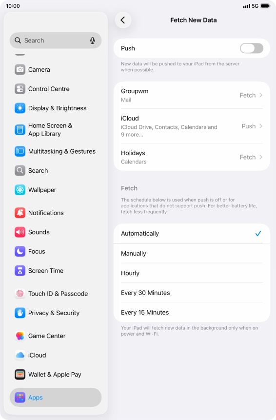 If you turn off the function, press the required setting. If you turn off the function, press the required setting.