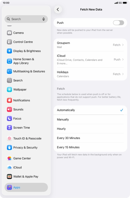 If you turn off the function, press the required setting. If you turn off the function, press the required setting.