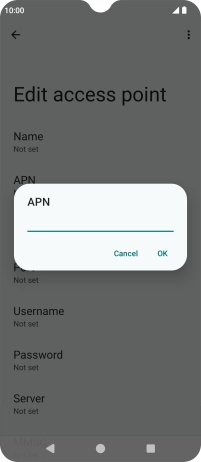 Key in live.vodafone.com and press OK.