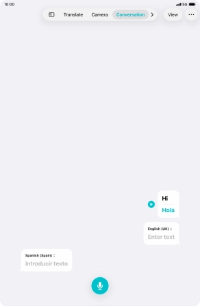 Press the menu icon.