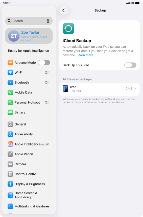 Press the indicator next to 