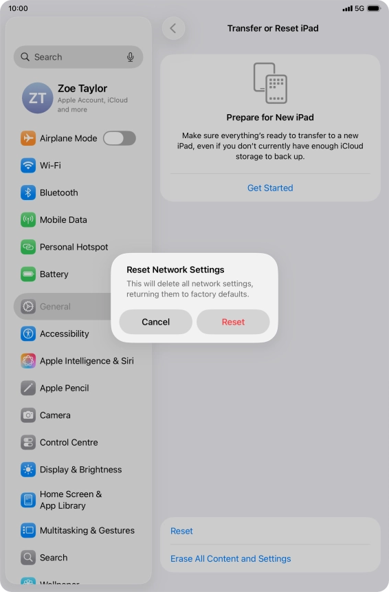 Press Reset. Press Reset.