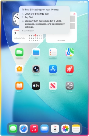 Ask questions about functions and settings on your tablet. Ask questions about functions and settings on your tablet.