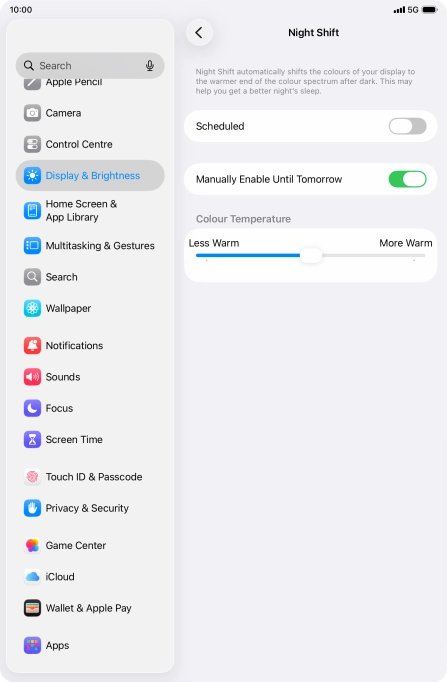Press and drag the indicator below Press and drag the indicator below