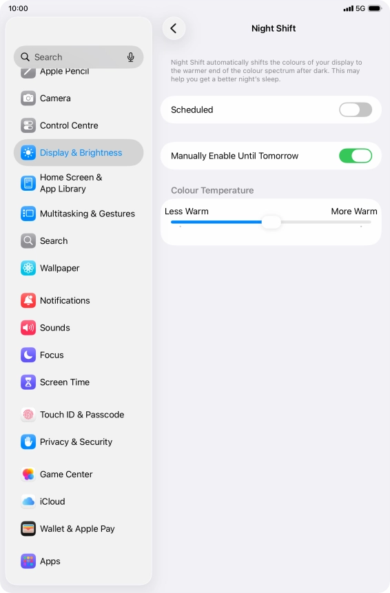 Press and drag the indicator below Press and drag the indicator below
