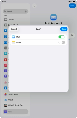 Press Save. Your email account has now been set up. To select more settings for incoming and outgoing server, proceed with the following steps. Press Save. Your email account has now been set up. To select more settings for incoming and outgoing server, proceed with the following steps.