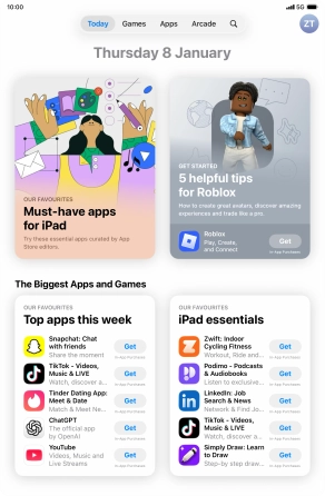 Press the search icon.