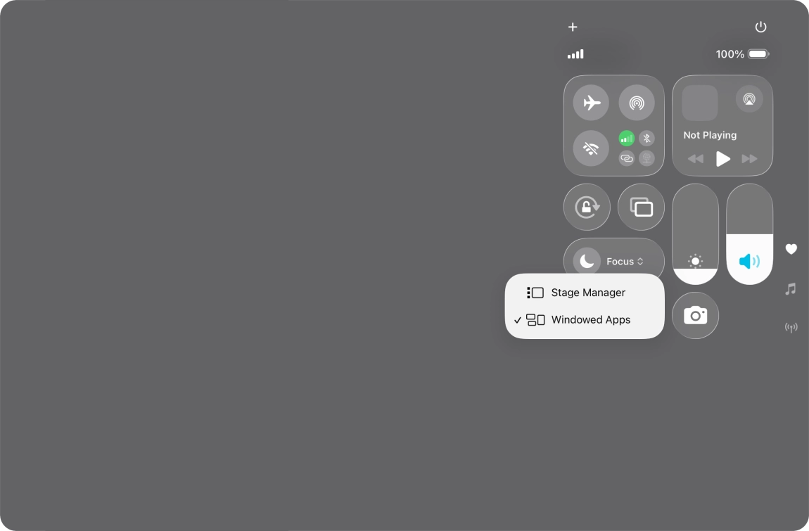 Press the required type of multitasking.