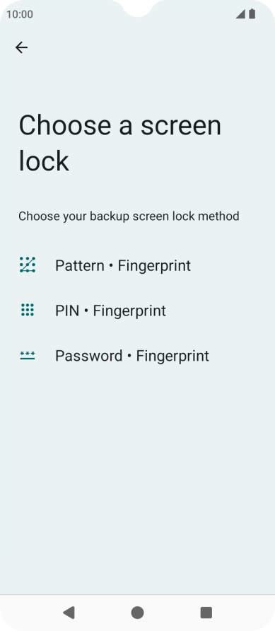 Press the required phone lock code.