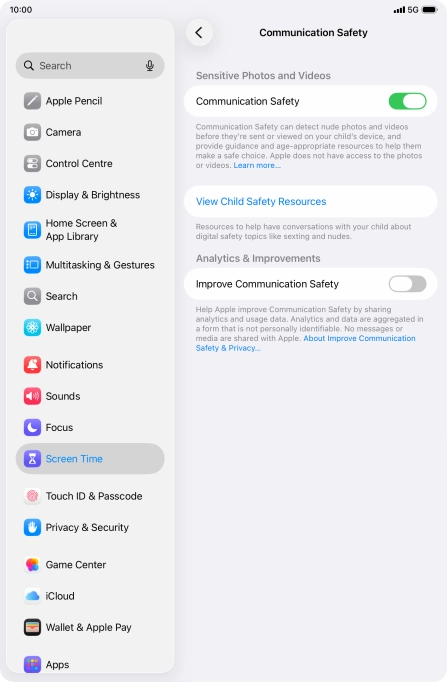 Press the indicator next to Press the indicator next to