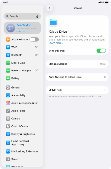 Press the indicator next to 