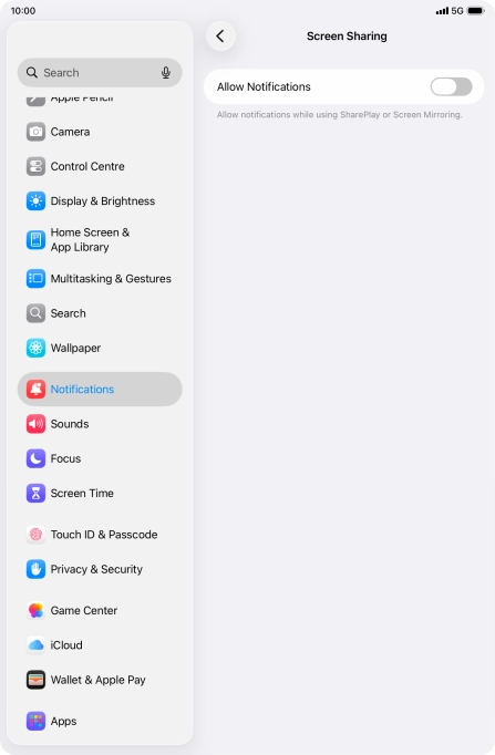 Press the indicator next to Press the indicator next to