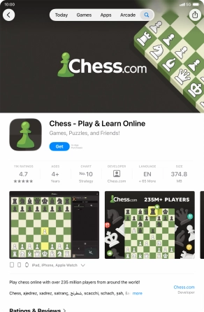 Press Get and follow the instructions on the screen to install the app.