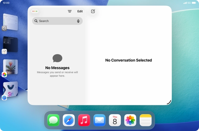 If you've selected Stage Manager for multitasking, you can press and drag the required running application to the centre of the screen.