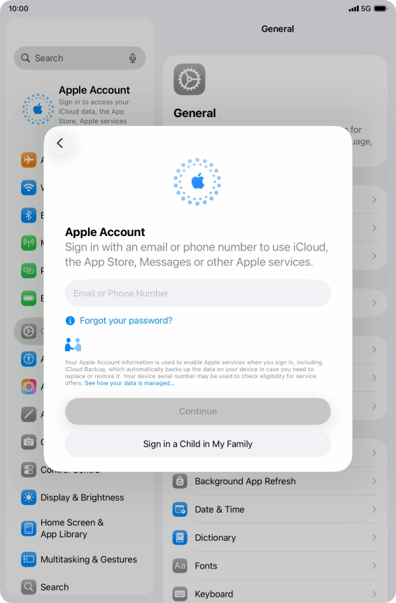 Press Email or Phone Number and key in the username for your Apple Account. Press Email or Phone Number and key in the username for your Apple Account.
