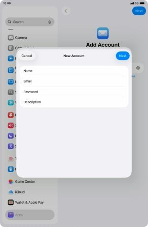 Press Description and key in the required name. Press Description and key in the required name.
