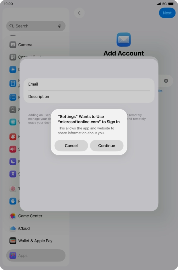 Press Continue. Press Continue.