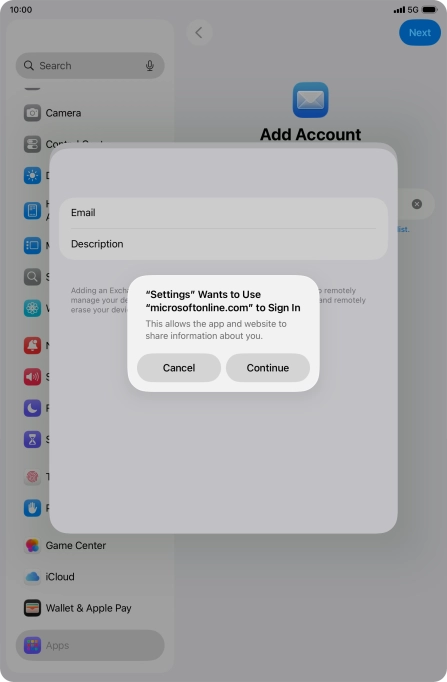 Press Continue. Press Continue.