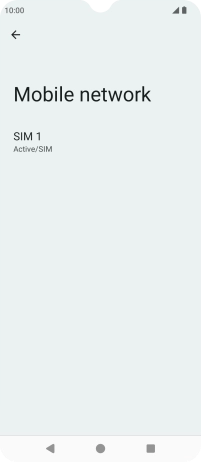 Press the name of the SIM.