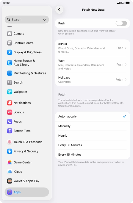 If you turn off the function, press the required setting. If you turn off the function, press the required setting.