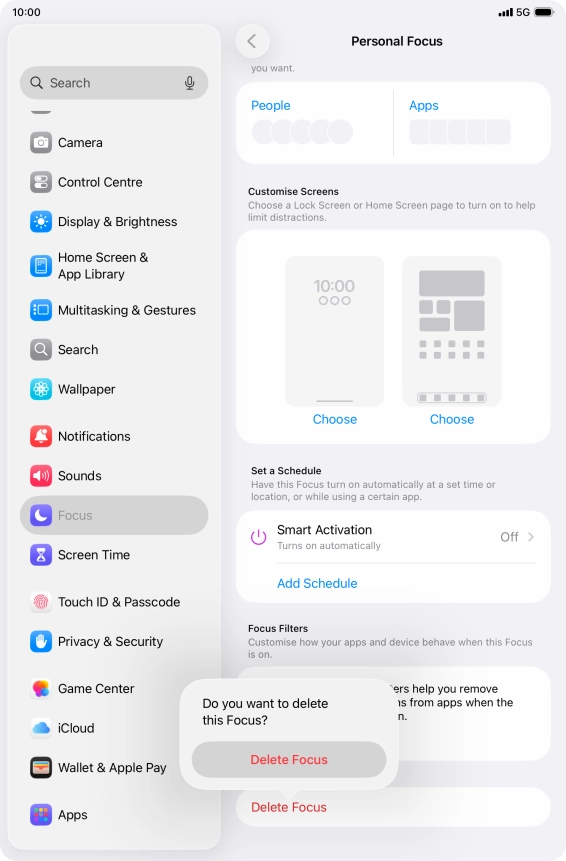 Press Delete Focus. Press Delete Focus.