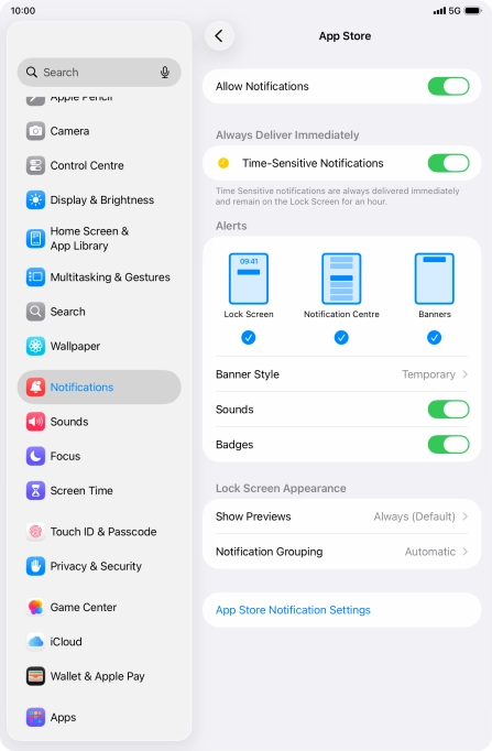 Press the indicator next to Press the indicator next to