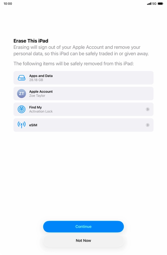 Press Continue. Press Continue.