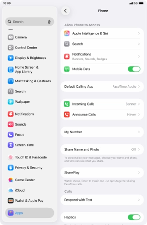 Press Announce Calls.