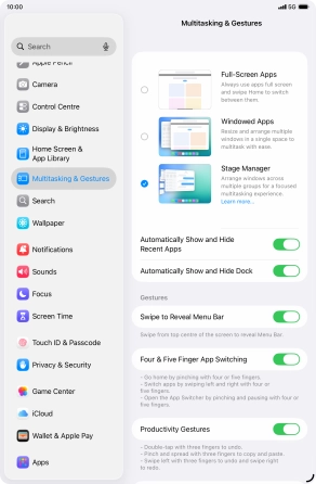 Press the indicators next to the required settings to turn them on or off. Press the indicators next to the required settings to turn them on or off.
