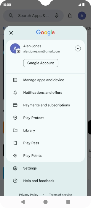 Press Manage apps and device.