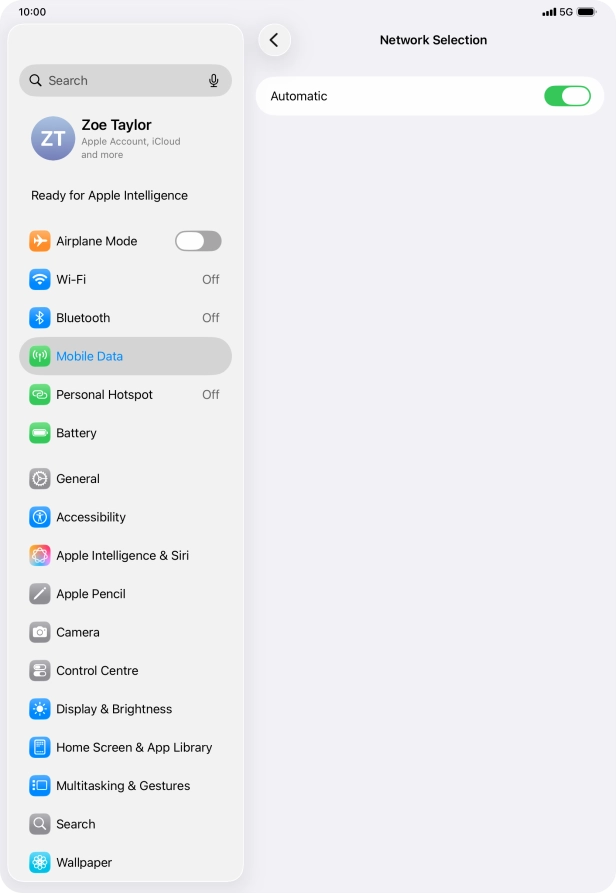 Press the indicator next to 