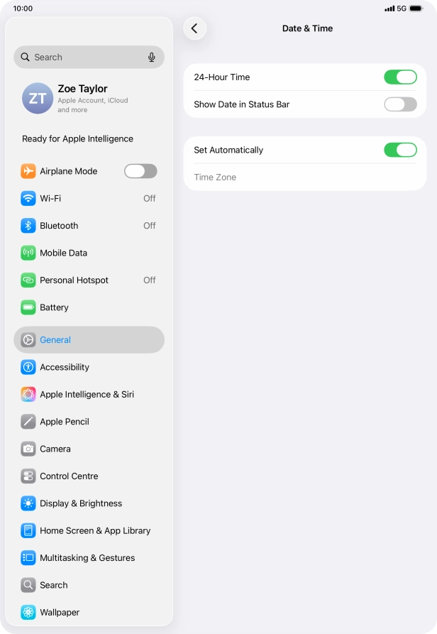 Press the indicator next to 