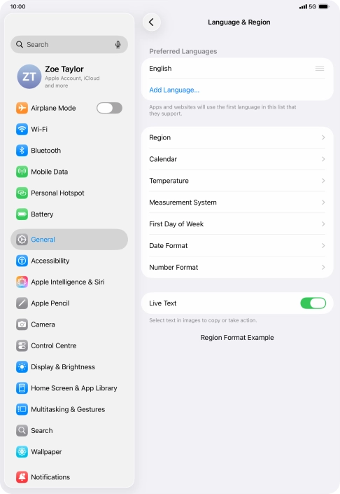 Press Add Language....