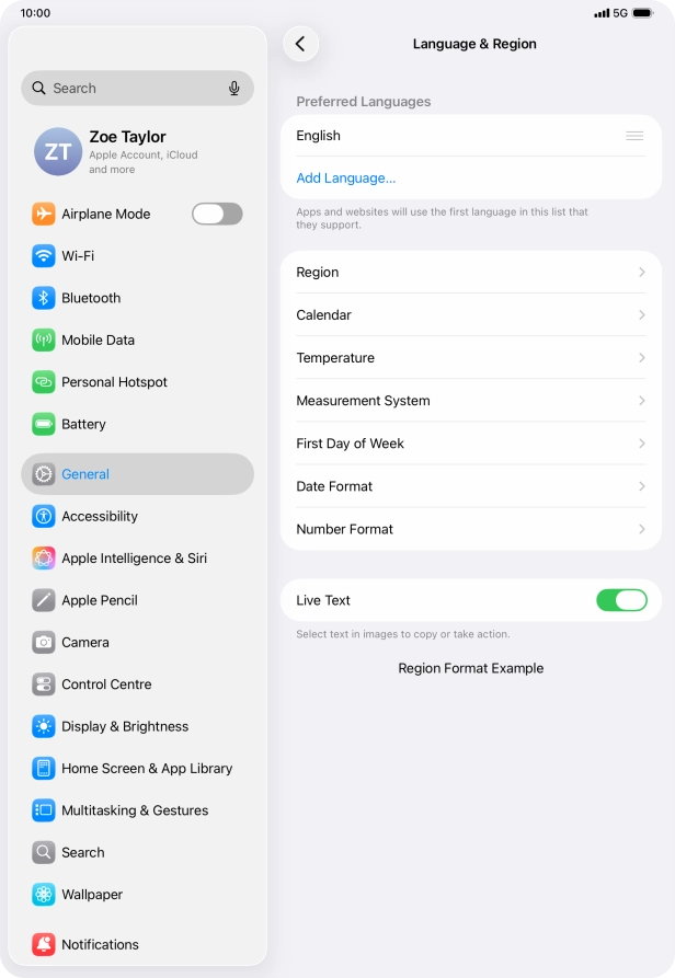Press Add Language....