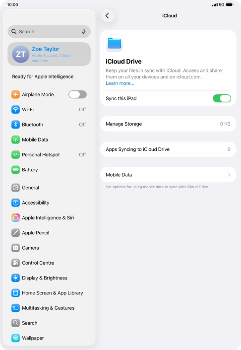 Press the indicator next to 