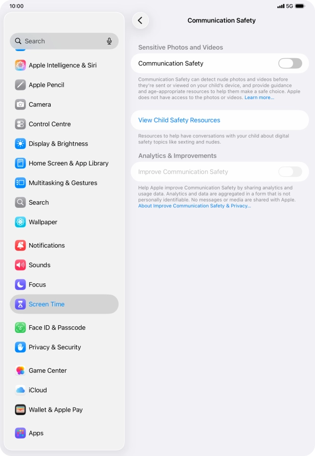 Press the indicator next to 