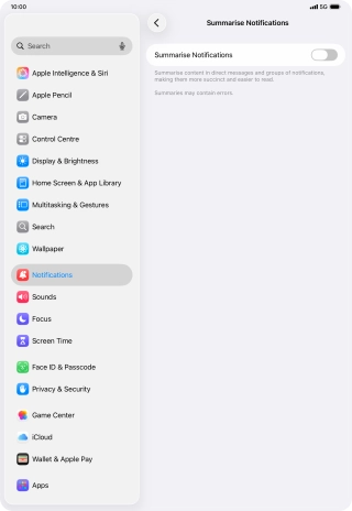 Press the indicator next to 