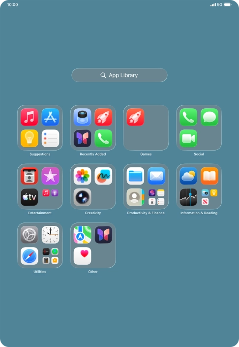 Press the required app.